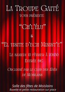 Chl'élu pis El visite ch'Ministe @ Salle des Fêtes | Sireuil | Nouvelle-Aquitaine | France